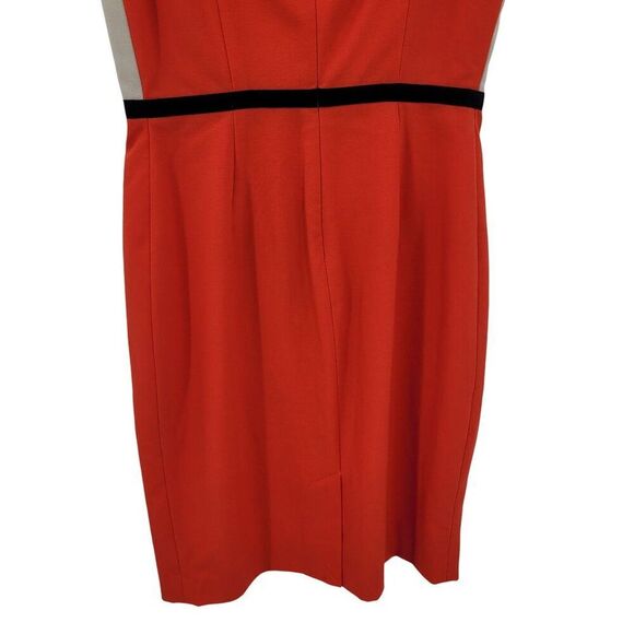 Calvin Klein Womens Retro 60s Colorblock Sheath Dress Sz 4 Red Black Mod Mad Men - Picture 5 of 11
